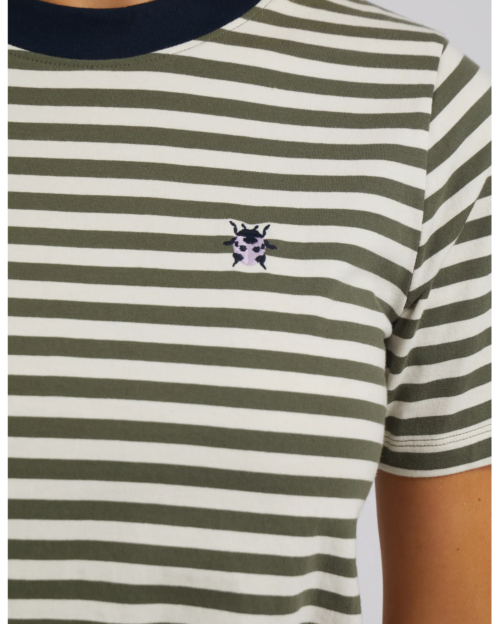 Astra Tee - Clover Pearl Stripe