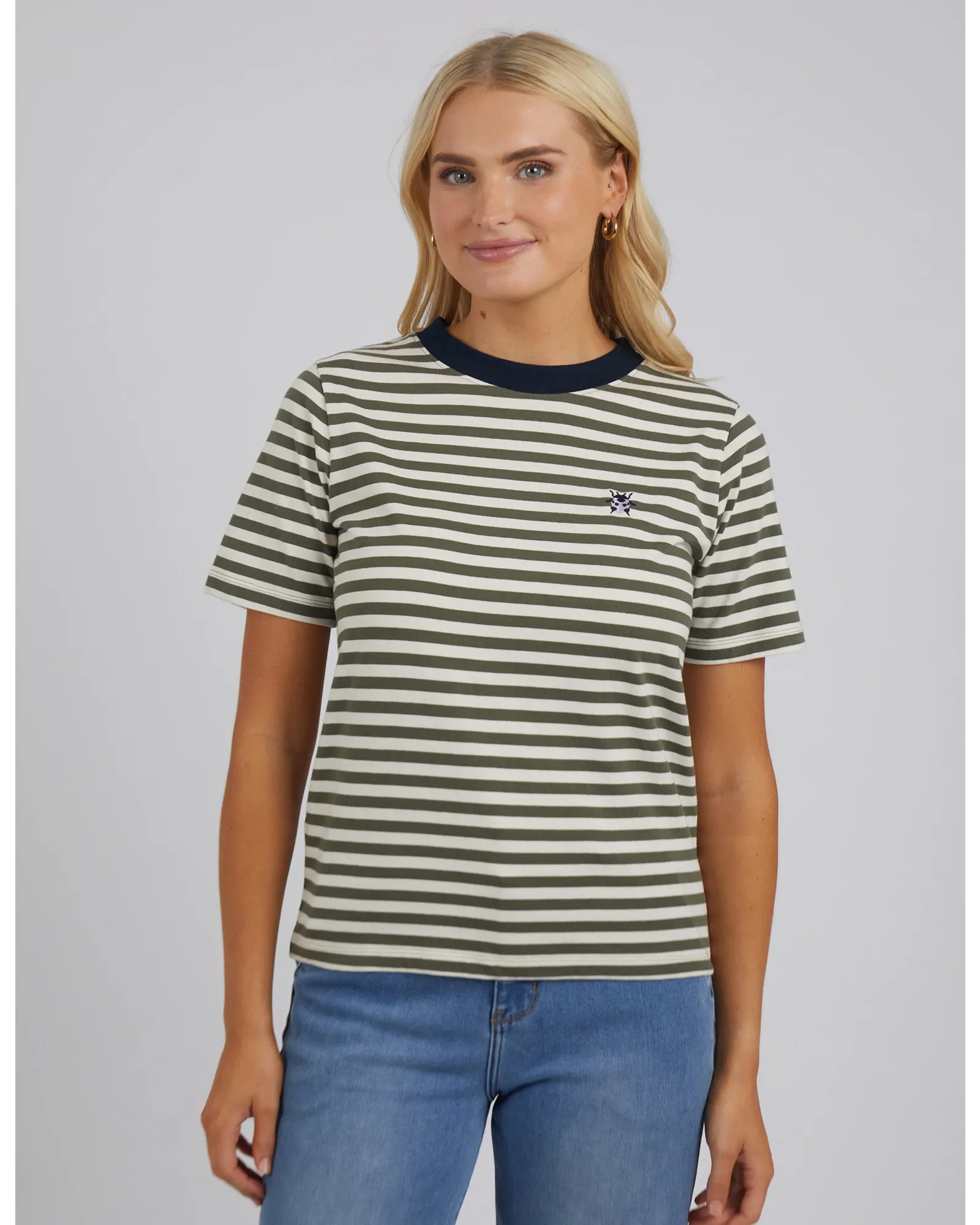 Astra Tee - Clover Pearl Stripe