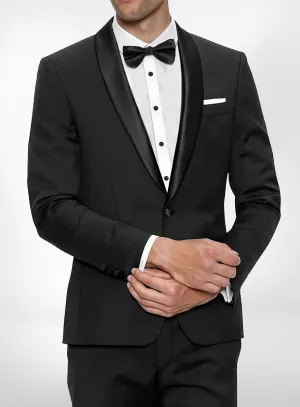 Black Wool Tuxedo Jacket