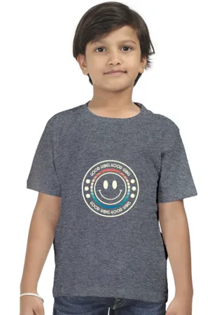 Boys Round Neck Half Sleeve Classic T-Shirt Good Vibes