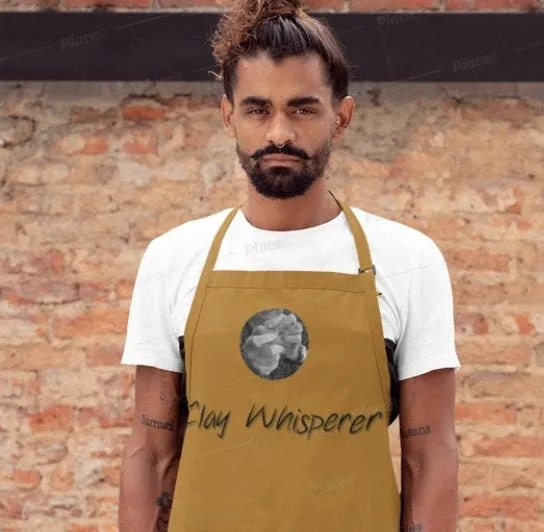 Clay Whisperer Apron, Pottery Clay Art Studio Printed Apron, Potters,Unisex, Christmas/Thanksgiving/Birthday Gift, Cute Valentine Gift