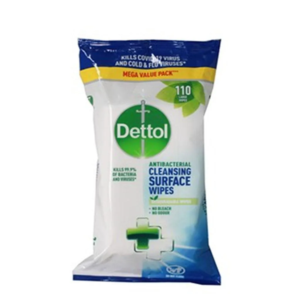 Dettol Antibacterial Surface Cleansing Wipes | Pack of 110