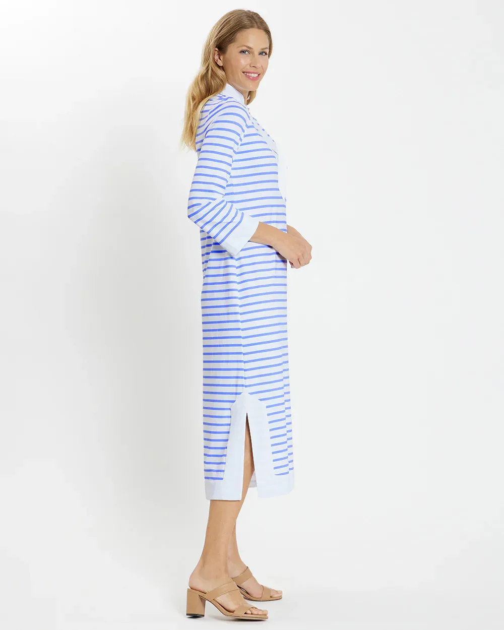 Jude Connally - Katie Dress - Chambray White Stripe
