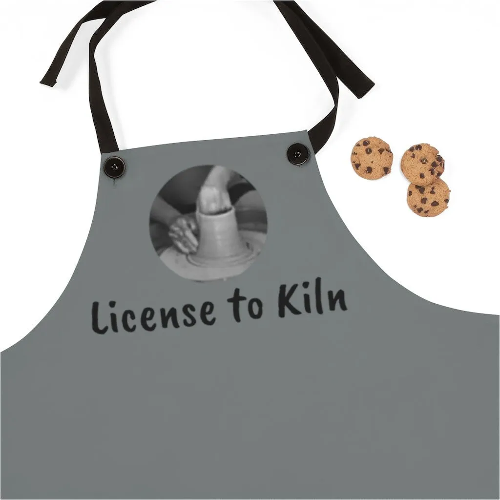 License to Kiln Pottery Unisex Apron,Gift for Potter/Christmas/Thanksgiving/Birthday/Valentine/Graduation/Promotion/Clay Artist/Housewsrming