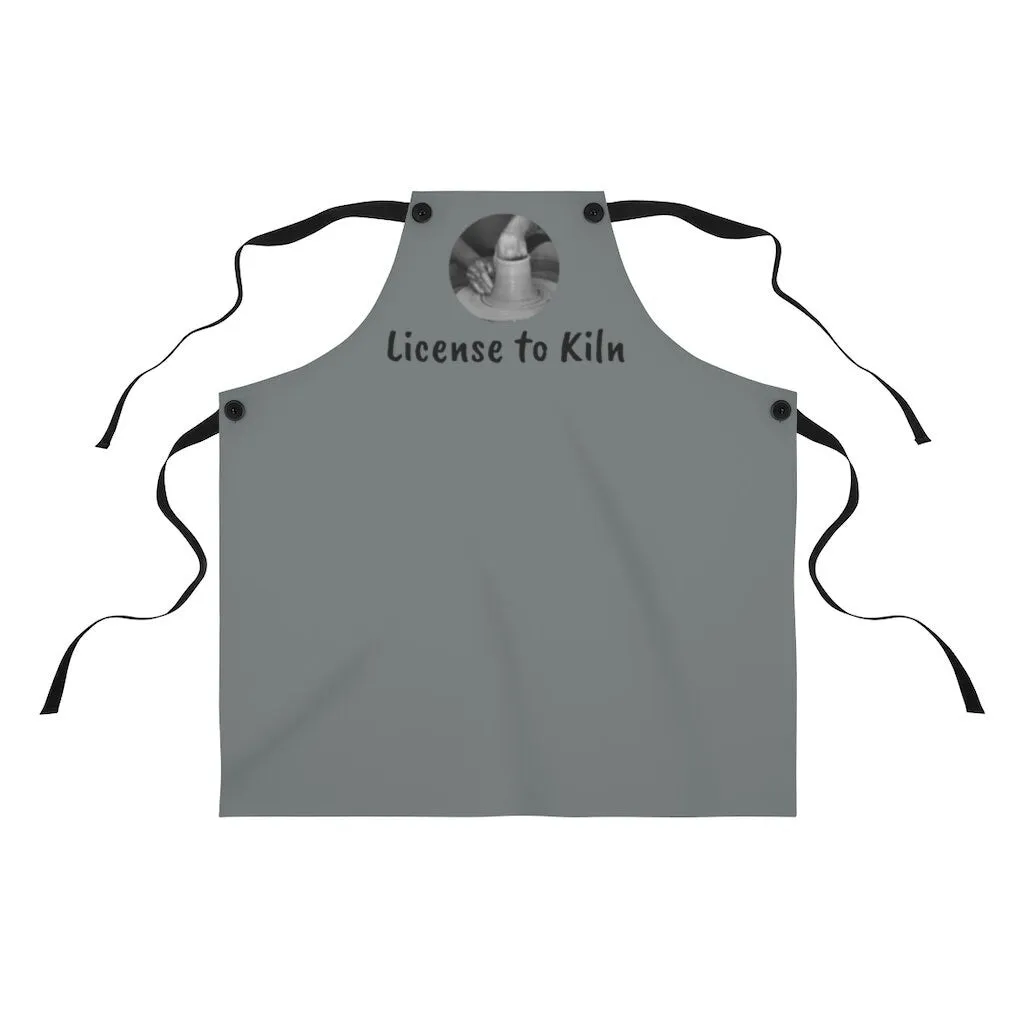 License to Kiln Pottery Unisex Apron,Gift for Potter/Christmas/Thanksgiving/Birthday/Valentine/Graduation/Promotion/Clay Artist/Housewsrming