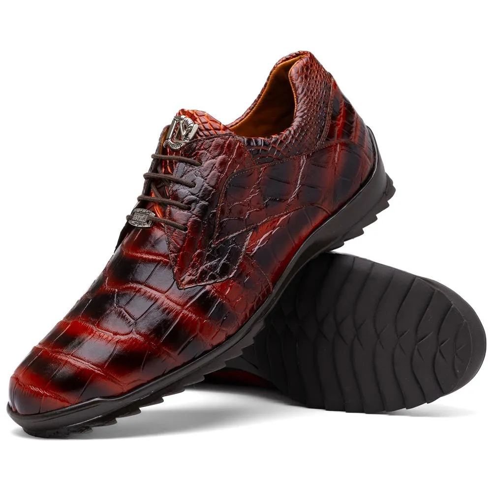 Marco Di Milano Vulcan Cognac Alligator Derby Shoes