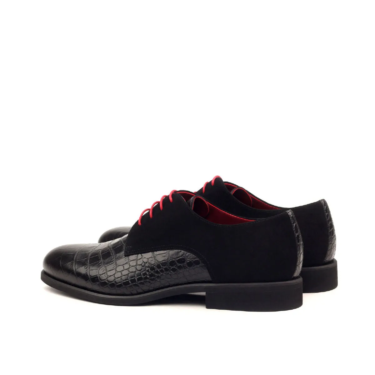 Men's Derby Leather Shoes Wide Plus Size Black 2399