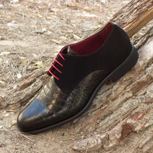 Men's Derby Leather Shoes Wide Plus Size Black 2399