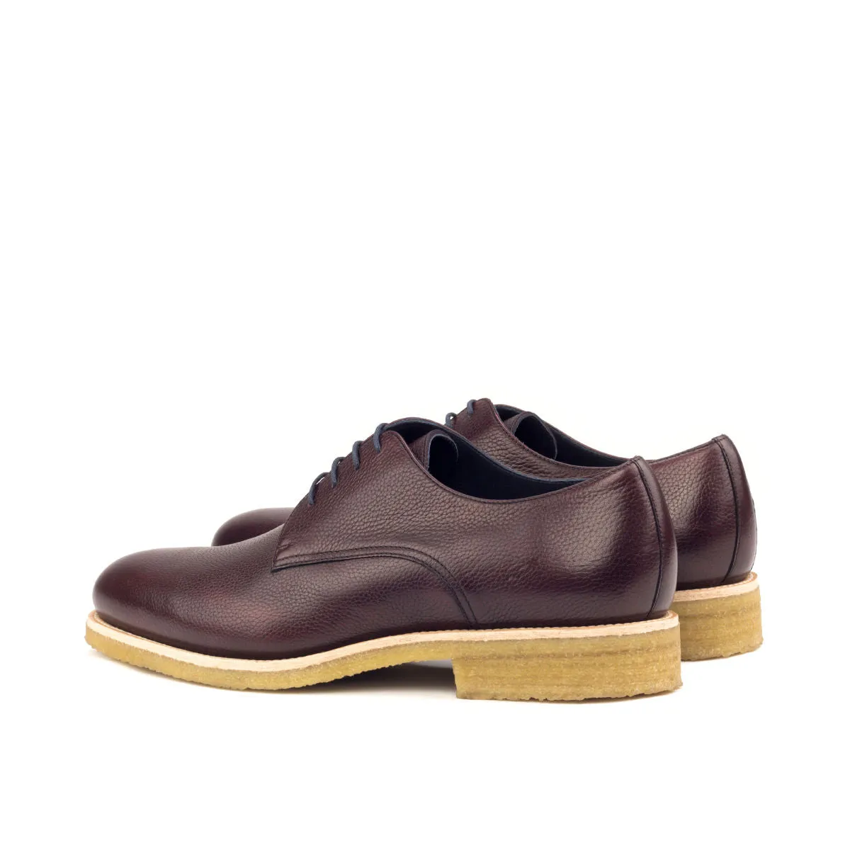 Men's Derby Leather Shoes Wide Plus Size Burgundy 2617