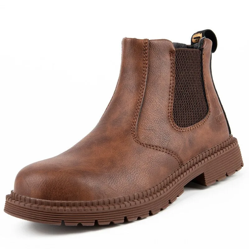 Men's Work Safety Steel Toe Chelsea Boots