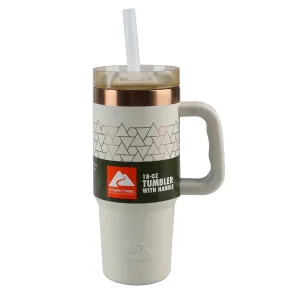 Ozark Trail 18 Oz Insulated Stainless Steel Tumbler With Handle, Beige