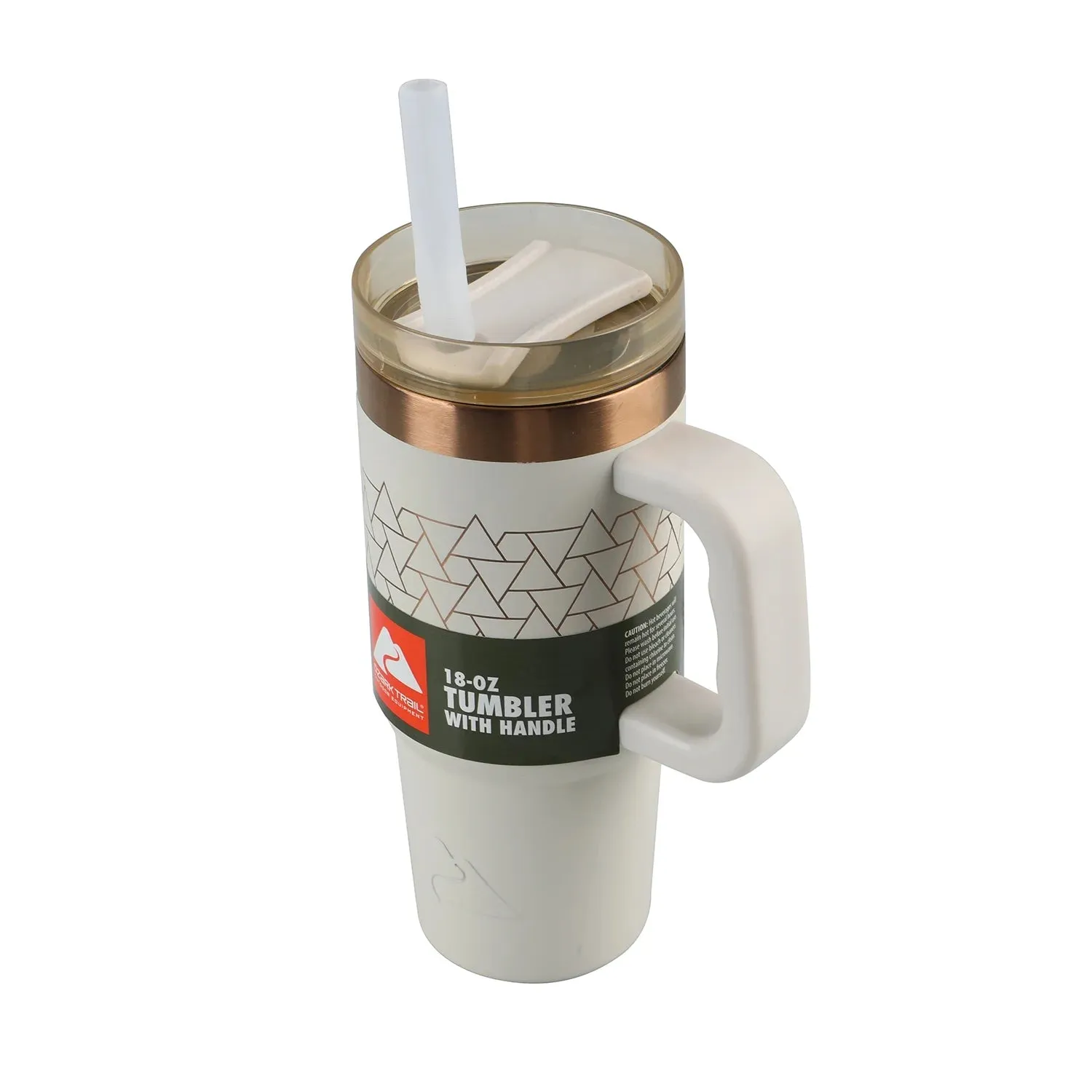 Ozark Trail 18 Oz Insulated Stainless Steel Tumbler With Handle, Beige