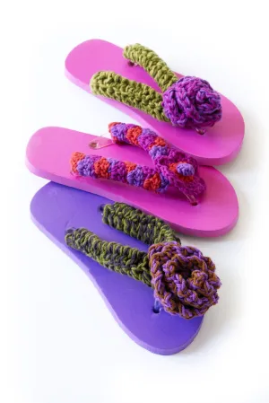 Posy Ruffle Flip Flops Pattern (Crochet)