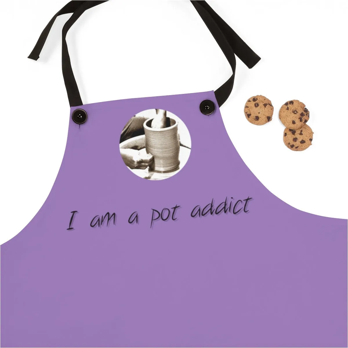 Pot Addict Apron, Pottery Clay Art Studio Printed Apron, Potters,Unisex, Christmas/Thanksgiving/Birthday Gift, Cute Valentine Gift