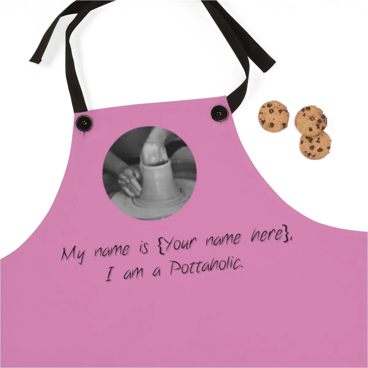 Pottaholic Apron, Pottery Clay Art Studio Printed Apron, Potters,Unisex, Christmas/Thanksgiving/Birthday Gift, Cute Valentine Gift