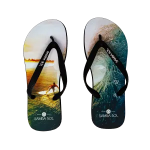 Samba Sol Men's Beach Collection Flip Flops - Surfer