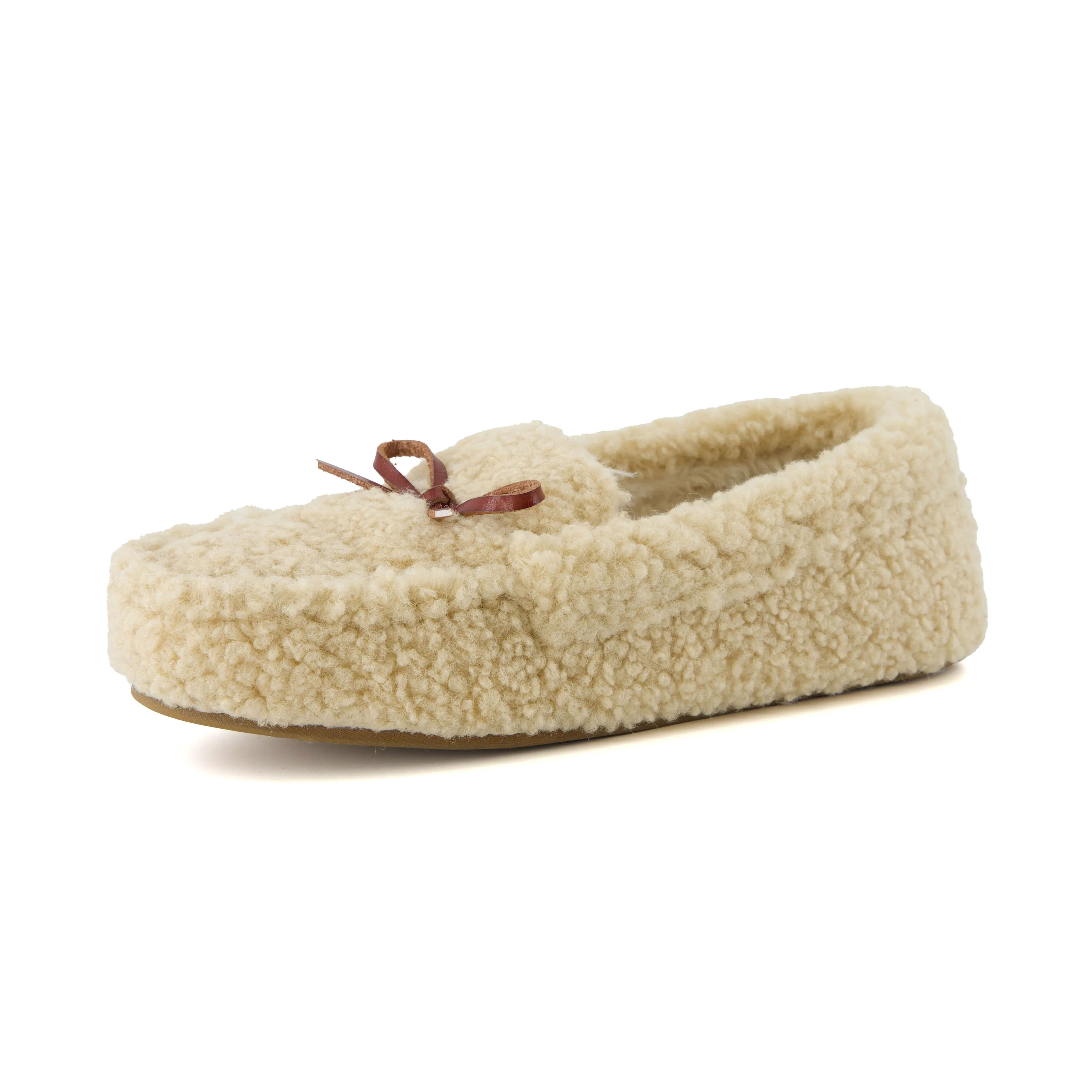 Star Sherpa Moccasin Slippers