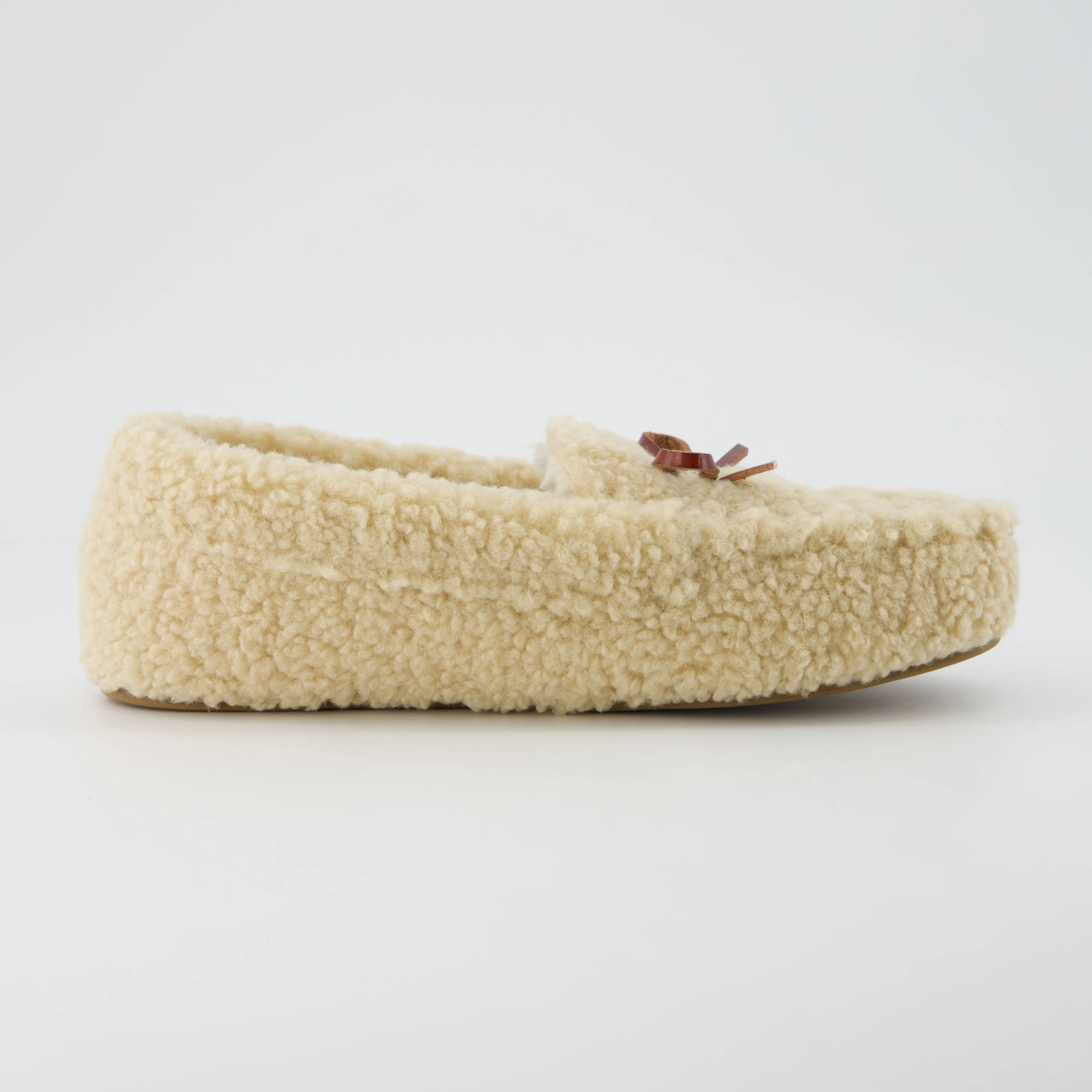 Star Sherpa Moccasin Slippers