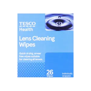 Tesco Health Lens Cleaning Wipes 26Pcs