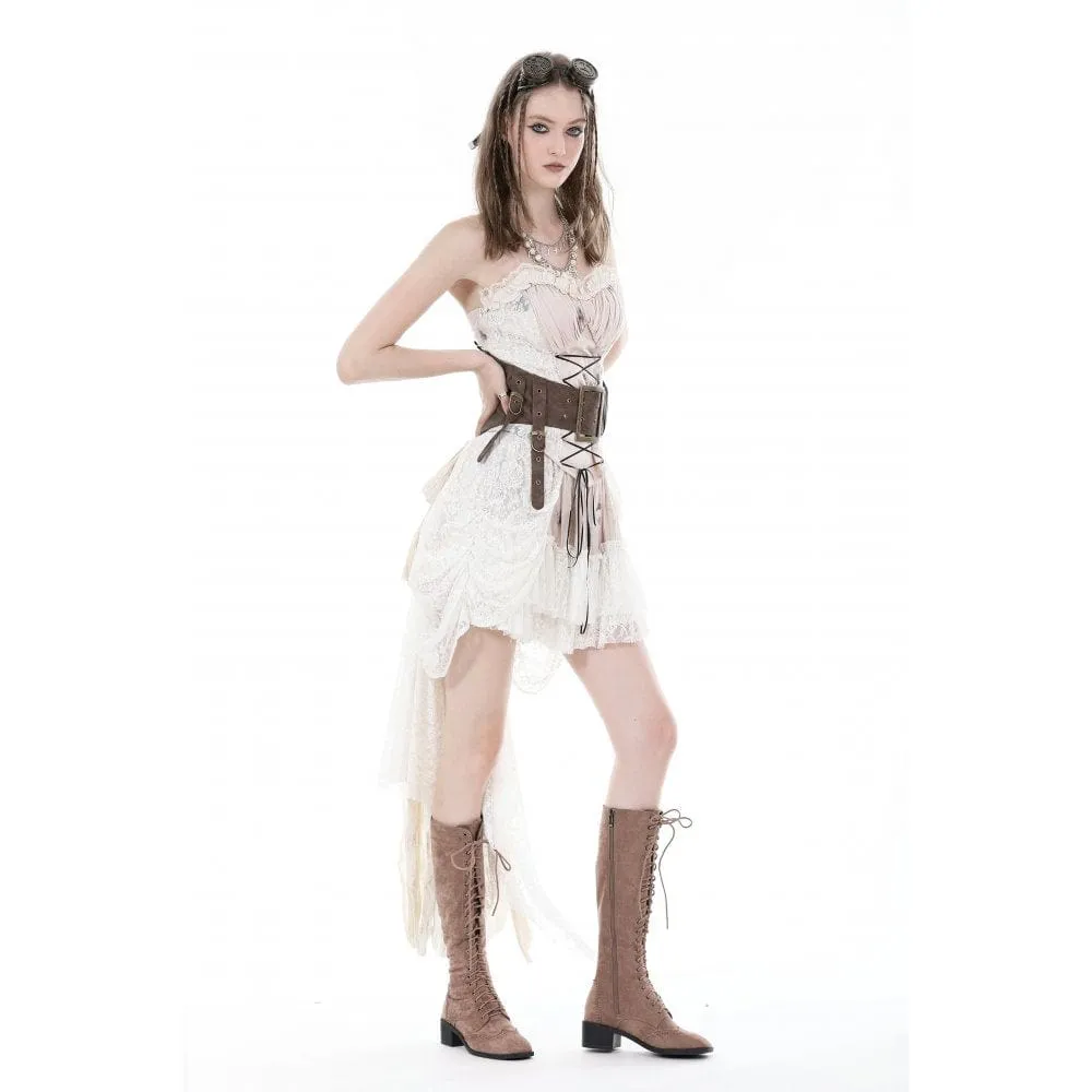 Women's Steampunk Irregular Big Buckle Underbust Corset