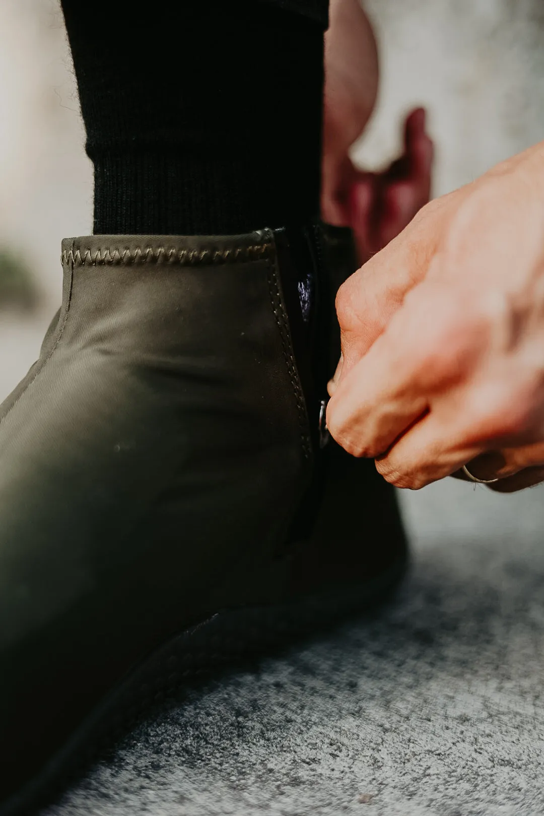 Zip Up Olive